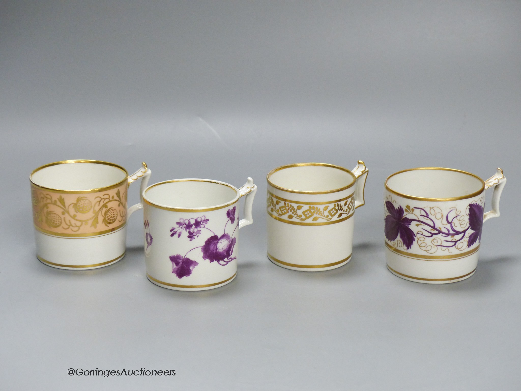 Four Regency Flight Barr and Barr coffee cans